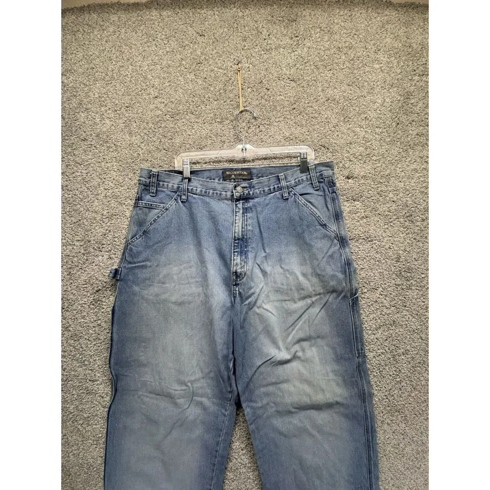 Levis Silver Tab Carpenter‎ Jeans Mens Size 38x32 Blue Denim 90's Vintage